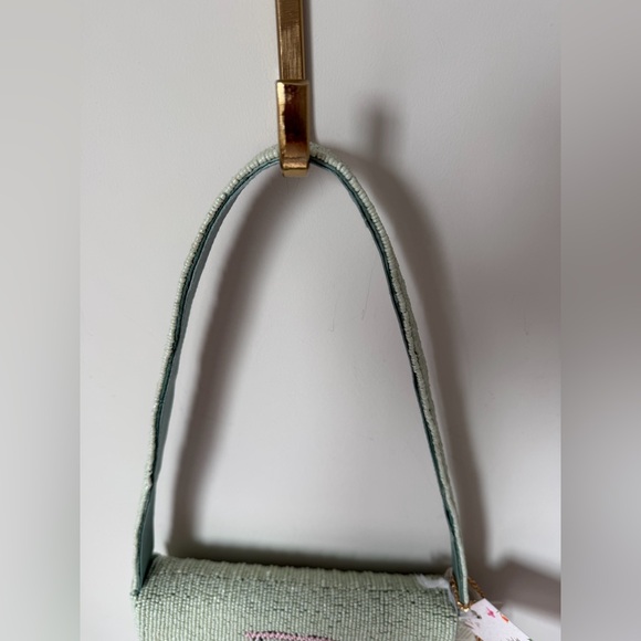 Viral beaded green golf cart shoulder bag - Picture 3 of 4
